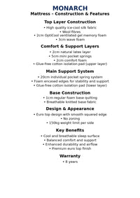 MONARCH KING SIZE MATTRESS