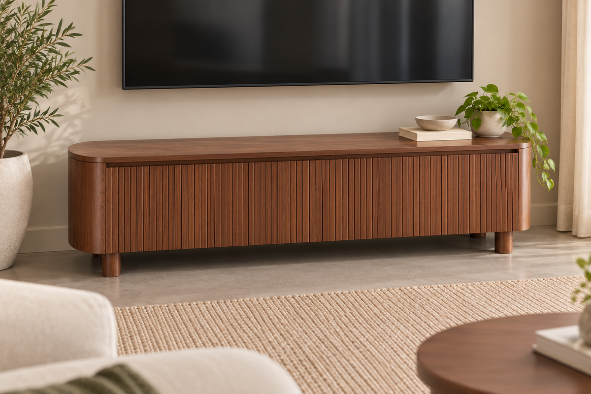 ASHTON OAK CHESTNUT VENEER ENTERTAINMENT UNIT