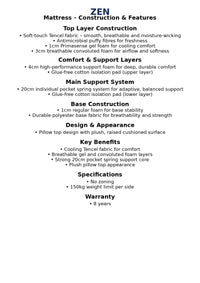 ZEN KING SIZE MATTRESS