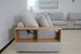 AMALFI LIGHT GREY CORNER LOUNGE SUITE WITH REVERSIBLE CHAISE