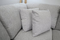 AMALFI LIGHT GREY CORNER LOUNGE SUITE WITH REVERSIBLE CHAISE