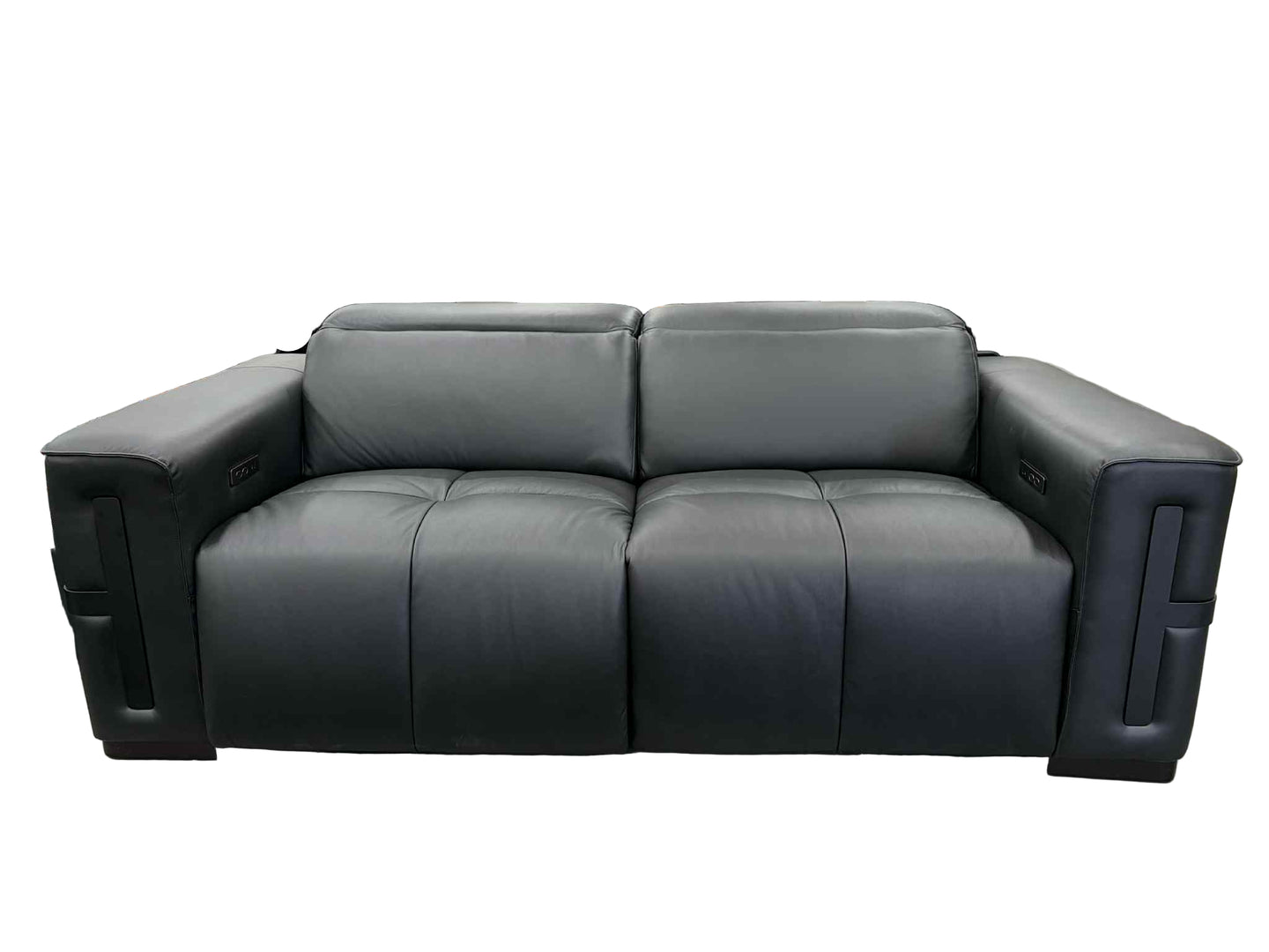 DELTA BLACK LEATHER 2.5 SEATER