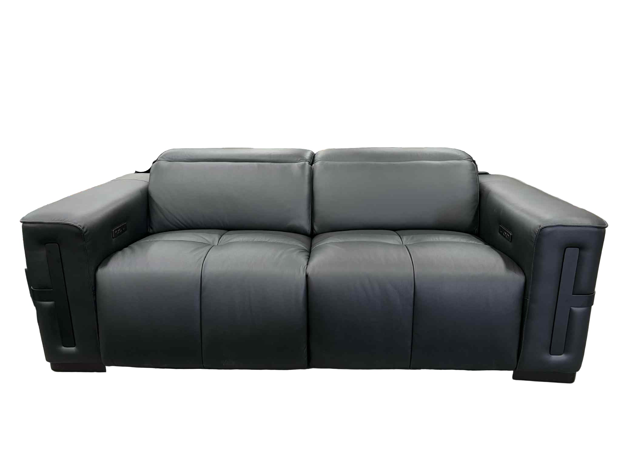 DELTA BLACK LEATHER 2.5 SEATER
