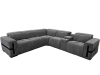 DELTA CHARCOAL FABRIC CORNER LOUNGE