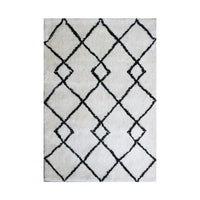FLURRY 1010 IVORY CHARCOAL FLOOR RUG 155x225cm