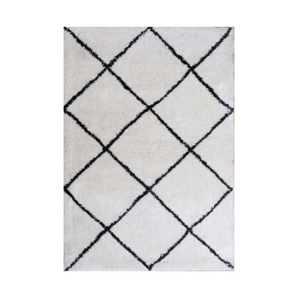 FLURRY 1015 IVORY CHARCOAL RUG 200x290cm
