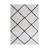 FLURRY 1015 IVORY CHARCOAL FLOOR RUG 155x225cm