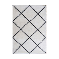 FLURRY 1015 IVORY CHARCOAL FLOOR RUG 155x225cm