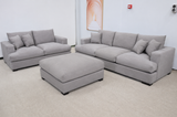 HALLE N4 GREY FABRIC 2 SEATER