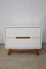 KARA WHITE BEDSIDE TABLE
