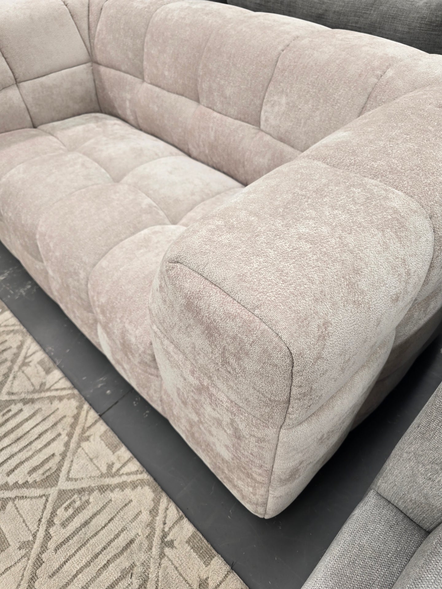 ZOE NATURAL FABRIC 2 SEATER
