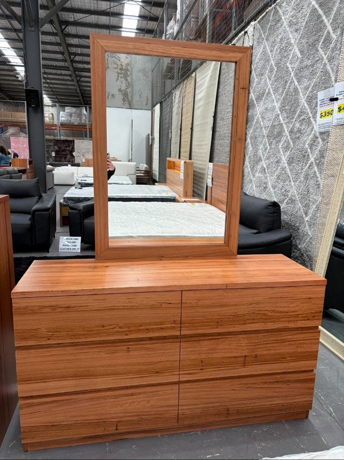 SAMMY WORMY CHESTNUT VENEER DRESSER MIRROR