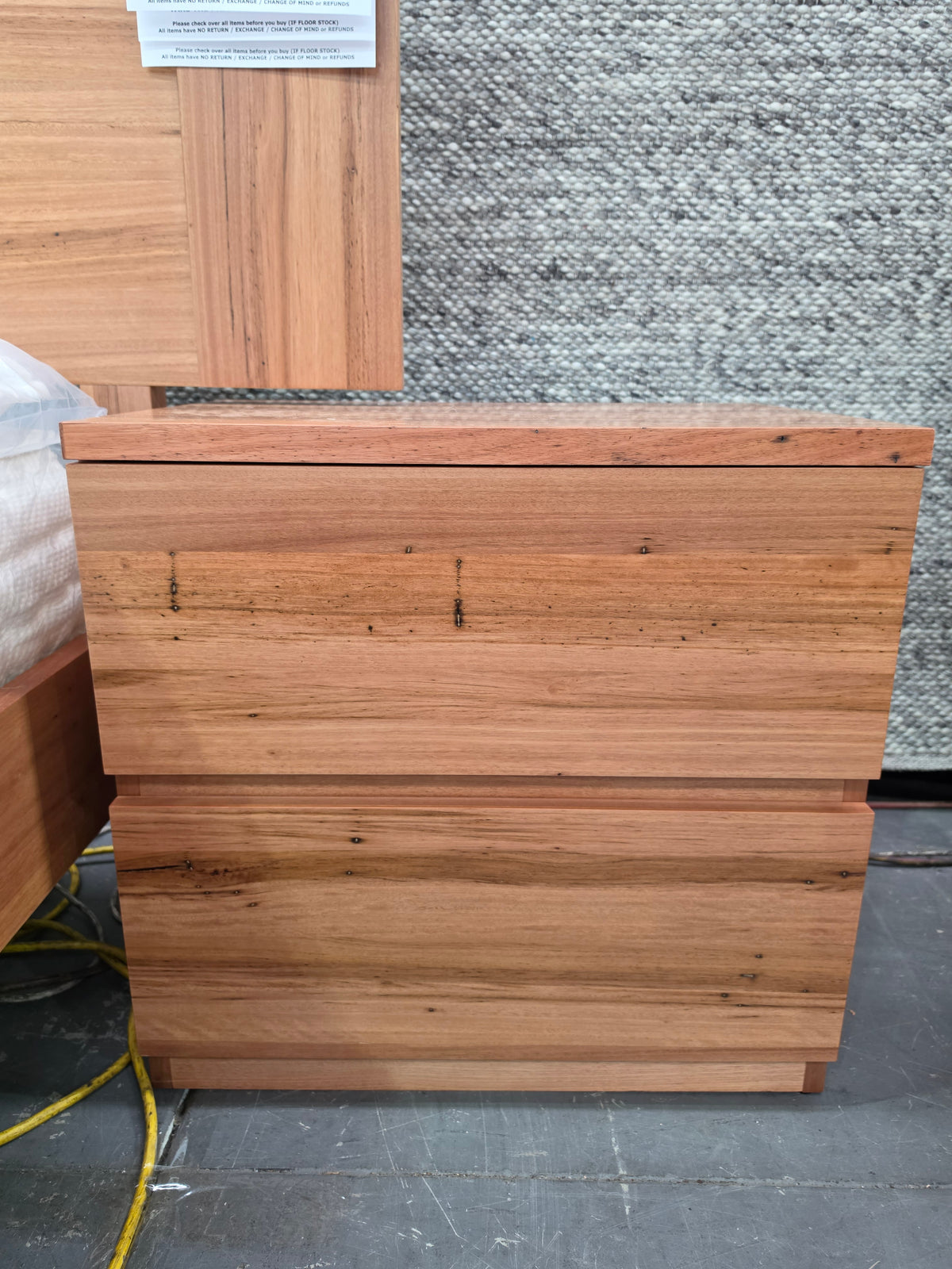 SAMMY WORMY CHESTNUT VENEER KING 3PCE BEDROOM SUITE